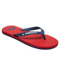 Klapki japonki dla Mężczyzn MOLOKAI. Czerwone klapki męskie Quiksilver, bez wzorów, z gumy, bez zapięcia. Za 76.80 zł.
