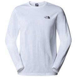 Bluza turystyczna męska The North Face M L/S Simple Dome Tee. Białe koszulki sportowe męskie The North Face, l, bez wzorów, bez ramiączek, trekkingowe. Za 139.00 zł.