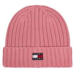 Czapka Tommy Hilfiger. Czerwone czapki damskie Tommy Hilfiger, na zimę, bez wzorów. Za 149.99 zł.