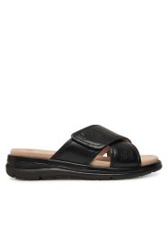 Caprice Klapki 9-27207-44 Czarny. Czarne klapki damskie Caprice, bez wzorów, ze skóry, bez obcasa, bez zapięcia. Za 225.99 zł.