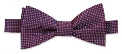 Fioletowa Elegancka Wiązana Mucha w Frobny Rzucik -EM Men's Accessories- Męska. Fioletowe krawaty i muchy Em men's accessories, bez wzorów, eleganckie. Za 59.99 zł.