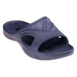 Klapki Martes Ambony 92800401753 granatowe niebieskie. Niebieskie klapki damskie bez wzorów, z materiału, sportowe, bez obcasa, bez zapięcia. Za 70.37 zł.
