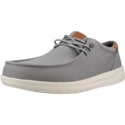 Buty HEY DUDE PAUL CANVAS Szary. Szare buty zimowe męskie PRO BRANDS, bez wzorów, z tkaniny, bez obcasa, bez zapięcia. Za 348.99 zł.