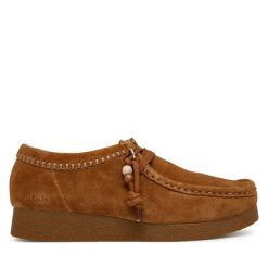 Półbuty Clarks. Brązowe półbuty damskie Clarks, bez wzorów, bez obcasa, na płaskiej podeszwie, bez zapięcia. Za 389.99 zł.