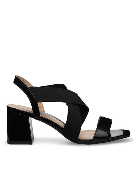 Clara Barson Sandały WYL3662-3 Czarny. Czarne sandały damskie Clara Barson, bez wzorów, z materiału, bez obcasa, na słupku, bez zapięcia. Za 129.99 zł.