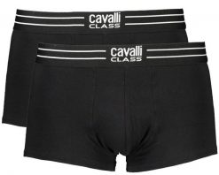 CAVALLI CLASS BOKSERKI MĘSKIE CZARNE M. Czarne bokserki męskie Cavalli Class, bez wzorów. Za 121.01 zł.