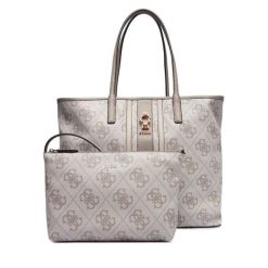 Torebka Guess. Brązowe shopperki damskie Guess, z aplikacjami, bez dodatków. Za 469.99 zł.
