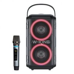 Głośnik bezprzewodowy Bluetooth W-KING T9 60W (czarny). Czarne głośniki przenośne W-KING. Za 523.99 zł.