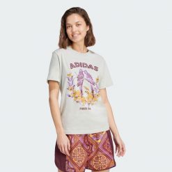 Koszulka adidas X FARM Graphic 2. Szare bluzki damskie Adidas, xl, bez wzorów, sportowe, bez kołnierzyka, bez ramiączek. Za 149.00 zł.