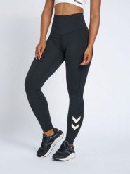 Legginsy damskie Hummel High Waist. Czarne legginsy damskie Hummel, bez wzorów, z dzianiny. Za 208.20 zł.