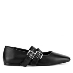 Baleriny GINO ROSSI. Czarne balerinki damskie Gino Rossi, bez wzorów, bez obcasa, bez zapięcia. Za 279.99 zł.
