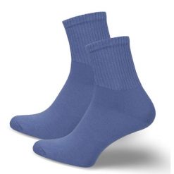 Męskie skarpetki ACTIVE GŁADKIE 427 JEANS. Niebieskie bielizna sportowa męska Milena, bez wzorów, z bawełny. Za 15.90 zł.