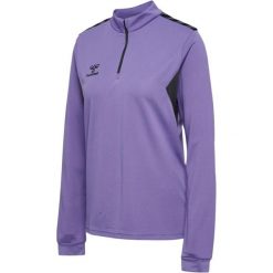 Damska bluza z zamkiem błyskawicznym Hummel Authentic. Fioletowe bluzy damskie Hummel, l, bez wzorów, z poliesteru, sportowe, bez ramiączek, bez kaptura. Za 249.00 zł.