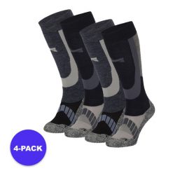 Skarpety narciarskie unisex 4 szt. Czerwone skarpetki damskie Xtreme, bez wzorów, z materiału. Za 245.29 zł.