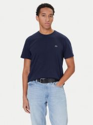 Lacoste Sweter AH1980 Granatowy Classic Fit. Niebieskie swetry męskie Lacoste, m, bez wzorów, z bawełny, bez kołnierzyka, bez ramiączek. Za 664.99 zł.