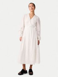 YAS Sukienka codzienna Luma 26032685 Biały Regular Fit. Białe sukienki damskie YAS, na co dzień, s, bez wzorów, z bawełny, bez kołnierzyka, bez ramiączek, proste. Za 269.99 zł.