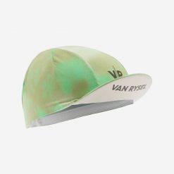 Czapka z daszkiem na rower szosowy Van Rysel EDR LTD. Zielone czapki damskie VAN RYSEL, bez wzorów, z elastanu, sportowe. Za 44.99 zł.