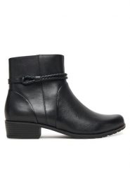 Caprice Botki 9-25404-45 Czarny. Czarne botki damskie Caprice, bez wzorów, ze skóry, bez obcasa, na płaskiej podeszwie, bez zapięcia. Za 489.99 zł.