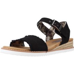 Sandały Skechers Model Desert Kiss Adobe Princess Kolor Czarny. Czarne sandały damskie Skechers, bez wzorów, z gumy, bez obcasa, bez zapięcia. Za 296.00 zł.