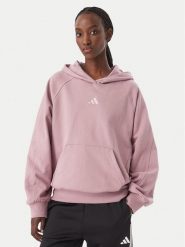 Adidas Bluza Adidas Kit Small Logo KV9791 Różowy Loose Fit. Czerwone bluzy damskie Adidas, m, bez wzorów, z bawełny, bez ramiączek, bez kaptura. Za 278.99 zł.