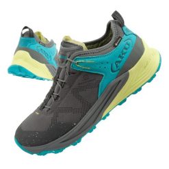 Buty sportowe trekkingowe męskie Aku Omina Gore-tex lekkie i wygodne. Niebieskie buty sportowe męskie Aku, bez wzorów, z gore-texu, bez obcasa, bez zapięcia. Za 299.00 zł.