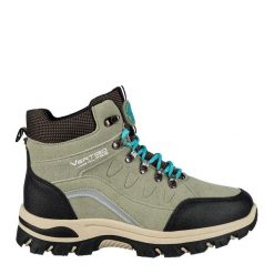 Buty turystyczne damskie Vorra. Zielone obuwie trekkingowe damskie Aulp, z gumy, przed kolano, bez zapięcia. Za 249.99 zł.