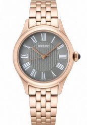 Zegarek Seiko Damski Quartz szara tarcza 30 mm (SUR614P1). Szare zegarki damskie Seiko. Za 1,538.99 zł.