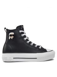 KARL LAGERFELD Trampki Kampus Max KL60445T Czarny. Czarne trampki i tenisówki damskie KARL LAGERFELD, bez wzorów, ze skóry, bez zapięcia. Za 699.99 zł.