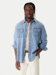 Tommy Jeans Koszula jeansowa Western DM0DM22304 Niebieski Relaxed Fit. Niebieskie koszule męskie Tommy Jeans, m, bez wzorów, z jeansu, bez kołnierzyka, bez ramiączek. Za 369.99 zł.
