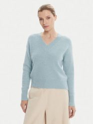 Weekend Max Mara Sweter Visista 2525366122 Błękitny Regular Fit. Niebieskie swetry nierozpinane damskie Weekend Max Mara, xxl, bez wzorów, z wełny, bez kołnierzyka, bez ramiączek. Za 869.99 zł.