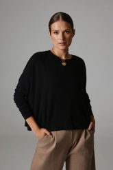 BLUZKA TELMA CZARNA One size - Flawless. Czarne bluzki damskie Flawless, bez wzorów, z materiału, eleganckie, bez kołnierzyka, bez ramiączek. Za 287.00 zł.