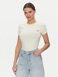 Guess T-Shirt W2YI44 J1314 Żółty Slim Fit. Żółte t-shirty damskie Guess, m, z aplikacjami, z bawełny, bez kołnierzyka, bez ramiączek. Za 99.99 zł.