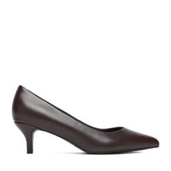 Szpilki Lasocki. Brązowe szpilki damskie Lasocki, bez wzorów, bez obcasa, na szpilce, bez zapięcia. Za 229.99 zł.