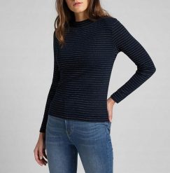 LEE HI NECK LS RIB TEE DAMSKA KOSZULKA Z DŁUGIM RĘKAWEM SKY CAPTAIN L44DPHHY 112109820. Bluzki damskie Lee, l, bez wzorów, bez kołnierzyka, bez ramiączek. W wyprzedaży za 49.99 zł.