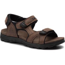 Sandały LANETTI MS17011-1. Brązowe sandały męskie Lanetti, bez wzorów, z materiału, bez zapięcia. Za 89.99 zł.
