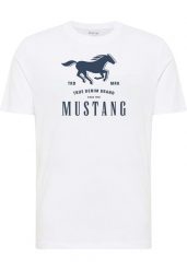 Męski T-Shirt Mustang Style Alex General White 1017993 2045. Białe t-shirty męskie Mustang, m, bez wzorów, bez kołnierzyka, bez ramiączek. Za 79.99 zł.