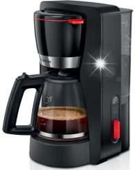 Ekspres przelewowy Bosch Ekspres przelewowy do kawy Bosch TKA4M233 Dzbanek szklany 1,37L Czarny. Czarne ekspresy przelewowe Bosch. Za 525.80 zł.