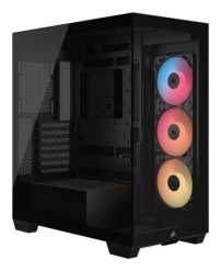 Obudowa Corsair 3500X RSR ARGB Tempered Glass Mid-Tower, Black. Czarne śniegowce damskie CORSAIR, bez zapięcia. Za 523.99 zł.