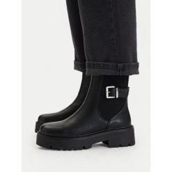 Botki JENNY. Czarne botki damskie Jenny, bez wzorów, bez obcasa, na płaskiej podeszwie, bez zapięcia. Za 189.99 zł.