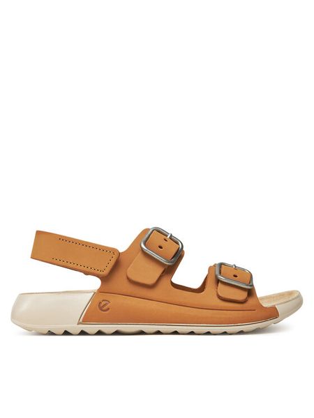 ECCO Sandały Cozmo W 20690302021 Brązowy. Brązowe sandały damskie ecco, bez wzorów, z nubiku, bez obcasa, na płaskiej podeszwie, bez zapięcia. Za 579.99 zł.