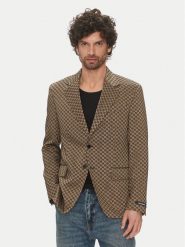KARL LAGERFELD Marynarka 155106 552115 Brązowy Slim Fit. Brązowe garnitury męskie KARL LAGERFELD, m, bez wzorów, bez kołnierzyka, bez ramiączek. Za 1,399.00 zł.