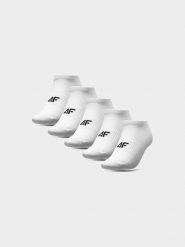 4F Skarpety casual przed kostkę (5-pack) męskie - białe 43-46. Białe skarpety męskie 4F, bez wzorów, z bawełny. Za 54.99 zł.