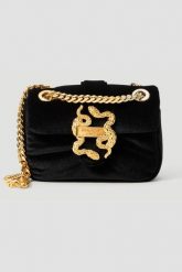JUST CAVALLI Czarna damska torebka Iconic Snakes Puffy Style 3. Czarne torebki do ręki damskie Just Cavalli, bez wzorów, bez dodatków. W wyprzedaży za 622.99 zł.