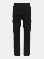 Only & Sons Spodnie materiałowe Sedge 22030724 Czarny Straight Fit. Czarne spodnie materiałowe męskie Only & Sons, bez wzorów, z bawełny. Za 159.99 zł.