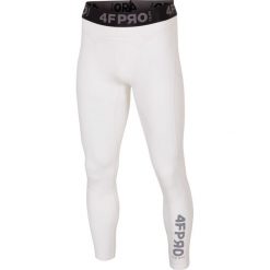 Bielizna baselayer 4FPro SPMF403 - biały allover. Biała spodnie sportowe męskie 4F, m, bez wzorów, z jersey. W wyprzedaży za 49.99 zł.