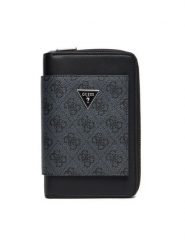 Guess Portfel SMMILO P5401 Czarny. Czarne portfele męskie Guess, z aplikacjami, ze skóry. Za 209.99 zł.