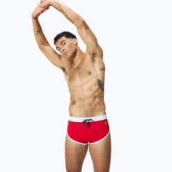 Kąpielówki męskie Speedo Jetstream Retro Logo Brief. Czerwone kąpielówki męskie Speedo, m, bez wzorów. Za 139.99 zł.