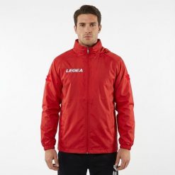 Kurtka Legea Italia Special Dorosłych. Czerwone kurtki sportowe męskie Legea, l, bez wzorów, z materiału, z kapturem. Za 50.90 zł.