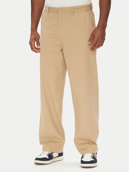 DC Shoes Chinosy Worker Baggy ADYNP03097 Beżowy Baggy Fit. Brązowe eleganckie spodnie męskie DC Shoes, bez wzorów, z bawełny. Za 179.99 zł.