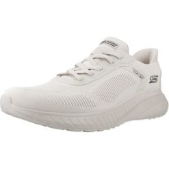 Buty SKECHERS BOB SQUAD CHAOS SOLID STEP Biały. Białe buty zimowe męskie Skechers, bez wzorów, z tkaniny, bez obcasa, bez zapięcia. Za 364.99 zł.